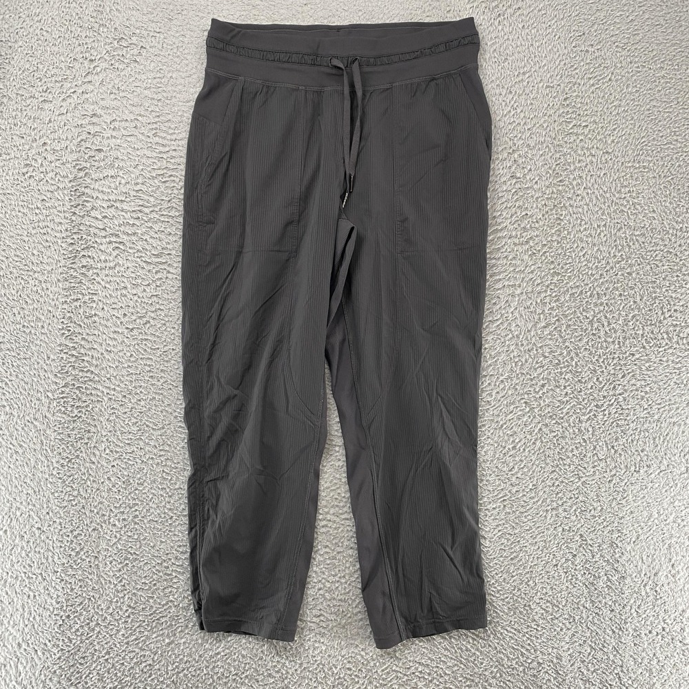 Lululemon Dance Studio Pants Womens 8 Gray Crop Ankle Tapered‎ Mid Rise